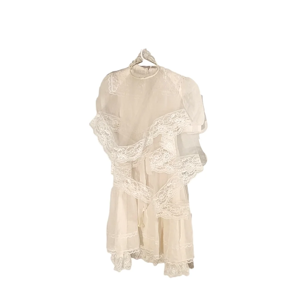 Gunne Sax Girls First Communion Dress and Veil